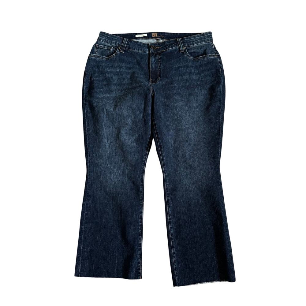KUT from the Kloth Jeans Womens Plus Size 16W Nikki Mid Rise Ankle Flare